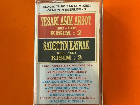 Yesari Asım Arsoy Kısım: 2   Saadettin Kaynak Kısım: 2   Klasik Türk Sanat Müziği Ölmeyen Eserler - 3, Kaset Hot on Sale