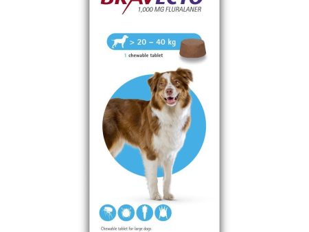 Bravecto 1000mg Chewable Tablets for Large Dogs on Sale