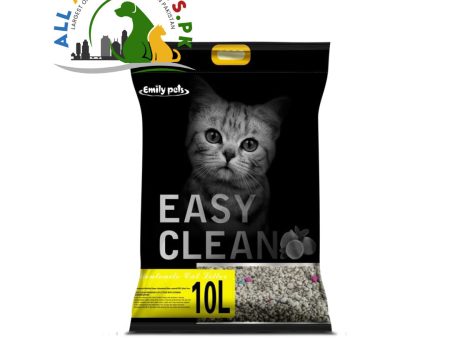 Emly pet litter - Super Absorbent, Easy to Scoop, Long Lasting | 10L Lemon-Flavored Cat Litter Supply