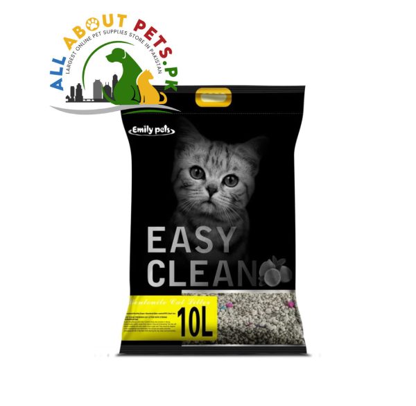 Emly pet litter - Super Absorbent, Easy to Scoop, Long Lasting | 10L Lemon-Flavored Cat Litter Supply