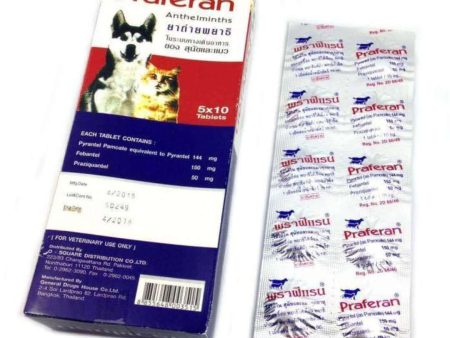 Praferan Deworming Tables For Dogs & Cats Supply